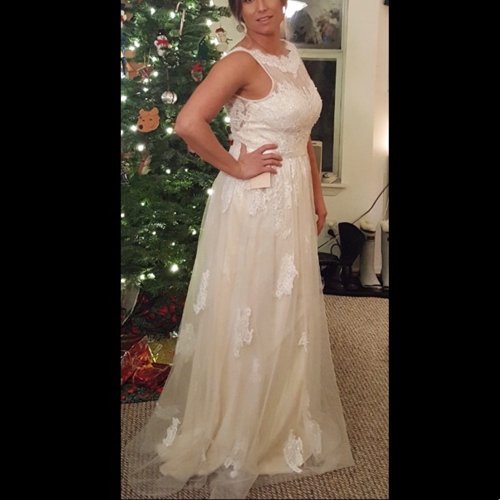 NWT BHLDN by Anthropologie Off-White Wedding Gown - Picture 2 of 15